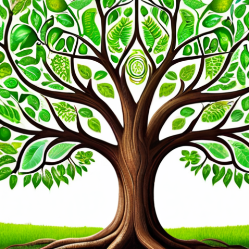 Home 8 ** A vibrant, stylized tree serving as a metaphor for a B-Corp. Its strong roots delve into diverse elements representing social equity (people collaborating, community support) and environmental stewardship (clean energy, flourishing nature). The tree's branches simultaneously bear lush green leaves symbolizing positive societal impact and glowing currency symbols, illustrating the successful integration of profit with purpose. The overall image should convey sustainable growth, innovation, and a harmonious balance between economic prosperity and planetary well-being, in a modern, optimistic art style.
2. **Prompt for
